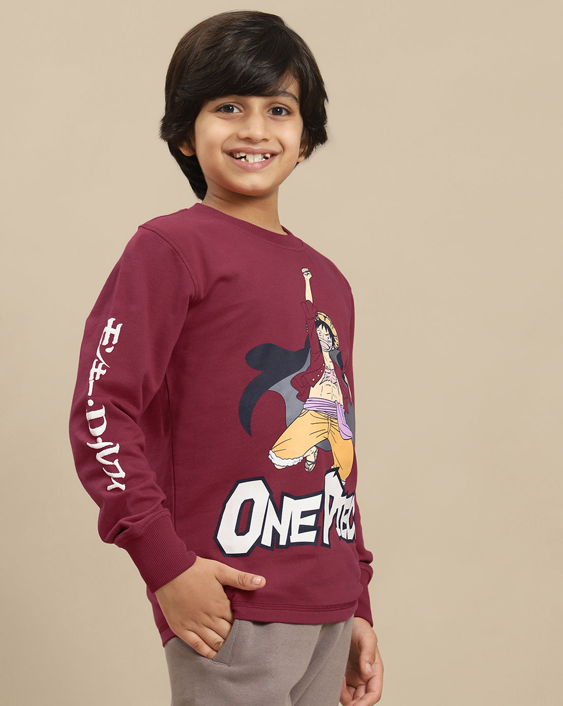 One Piece Printed Regular Fit Tshirt For Boys