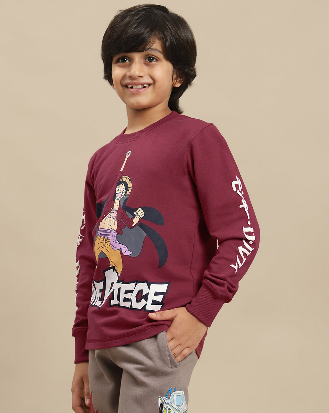 One Piece Printed Regular Fit Tshirt For Boys