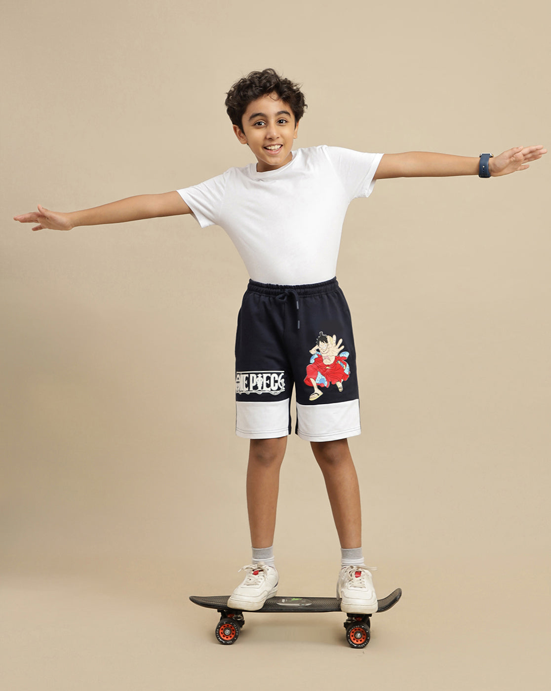 One Piece Printed Regular Fit Shorts For Boys
