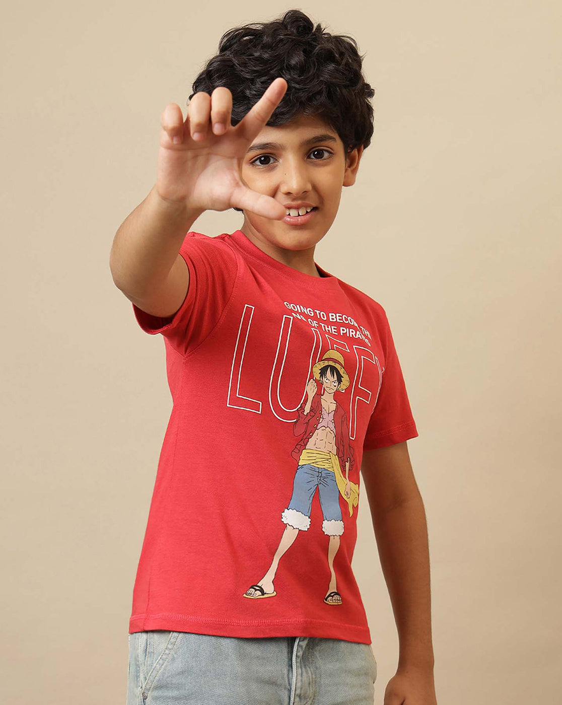 One Piece Printed Regular Fit Tshirt For Boys