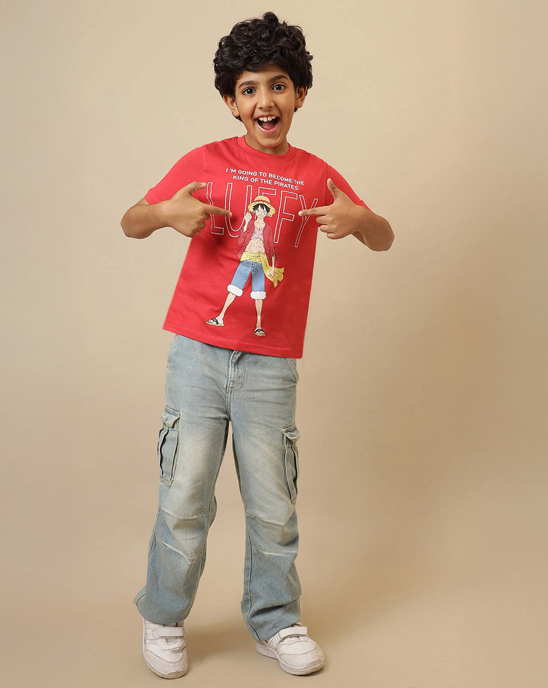 One Piece Printed Regular Fit Tshirt For Boys