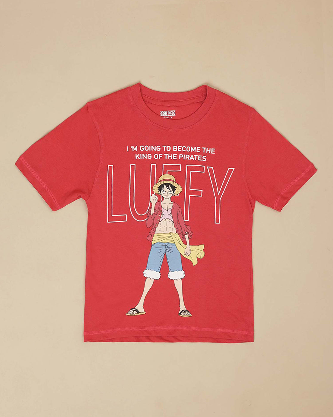 One Piece Printed Regular Fit Tshirt For Boys