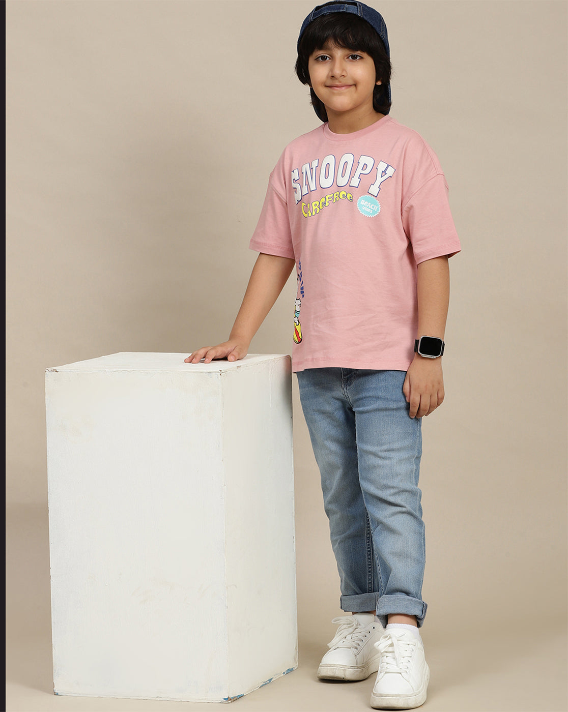 Peanuts Printed Oversized Tshirt For Boys