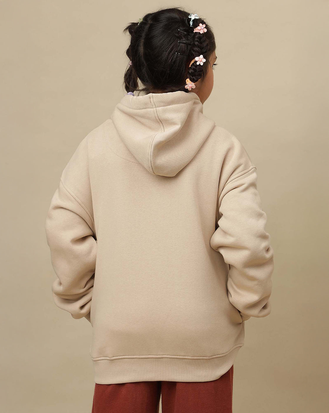 Peanuts Printed Oversized Hoodie For Girls