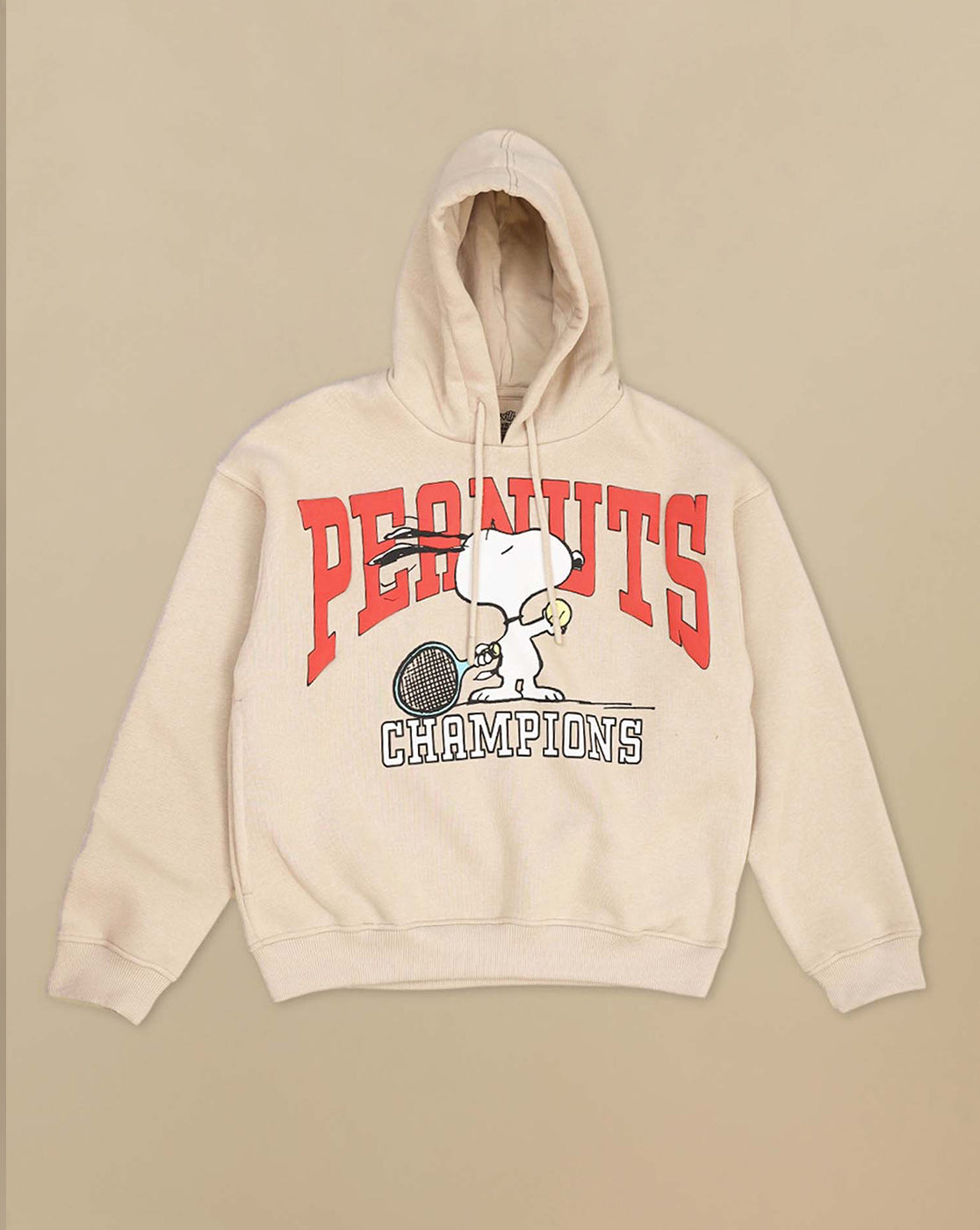 Peanuts Printed Oversized Hoodie For Girls
