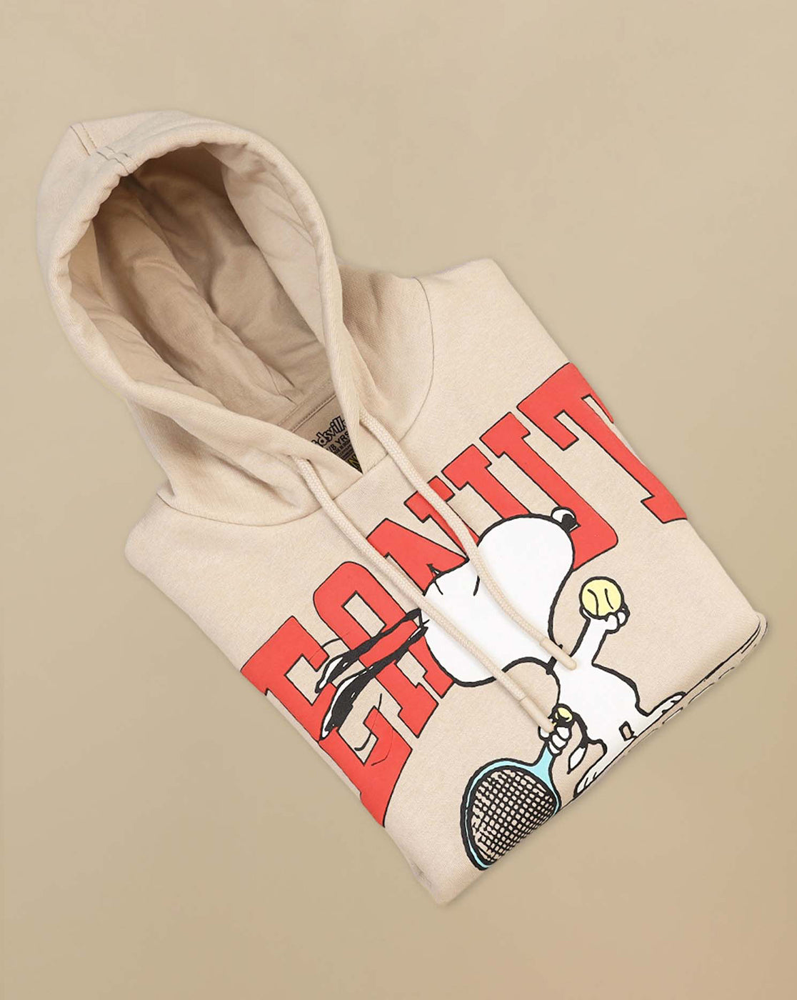 Peanuts Printed Oversized Hoodie For Girls