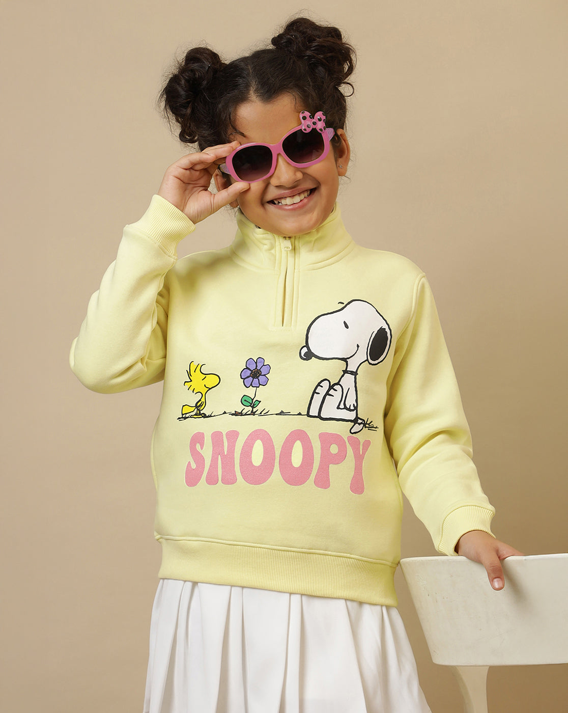 Peanuts Printed Regular Fit Sweatshirt For Girls