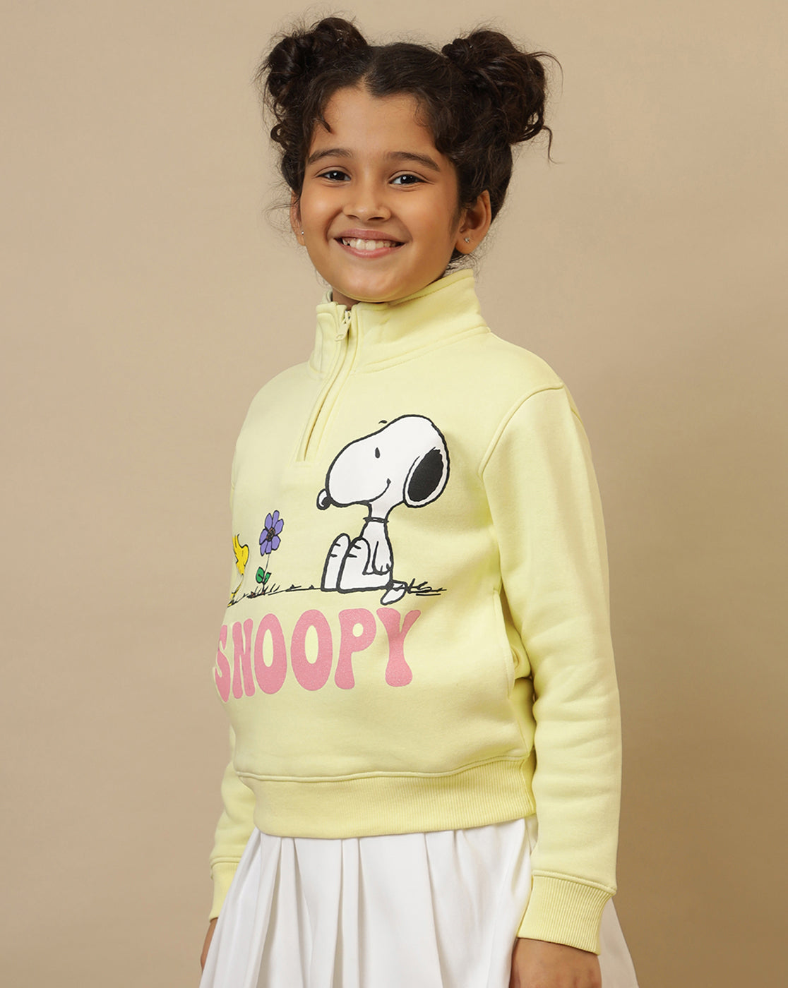 Peanuts Printed Regular Fit Sweatshirt For Girls