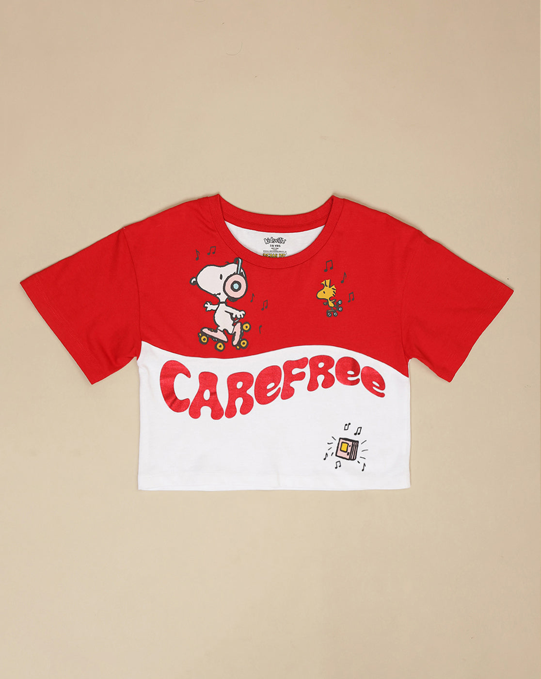 Peanuts Printed Boxy Fit Tshirt For Girls