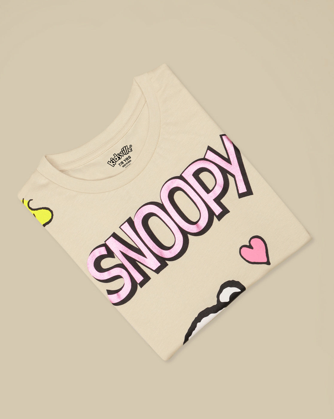 Snoopy Printed Oversized Tshirt For Girls