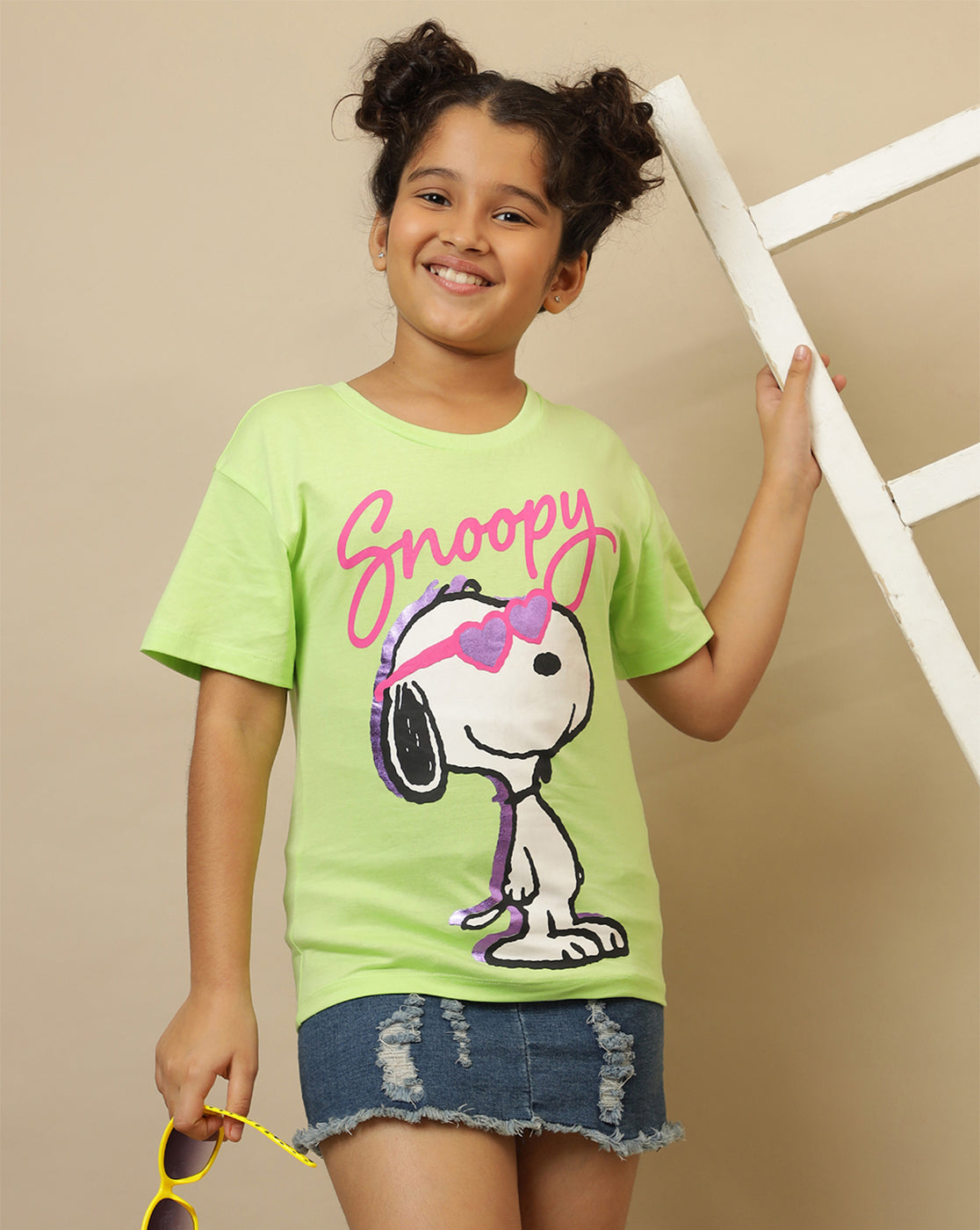 Peanuts Printed Oversized Fit Tshirt For Girls