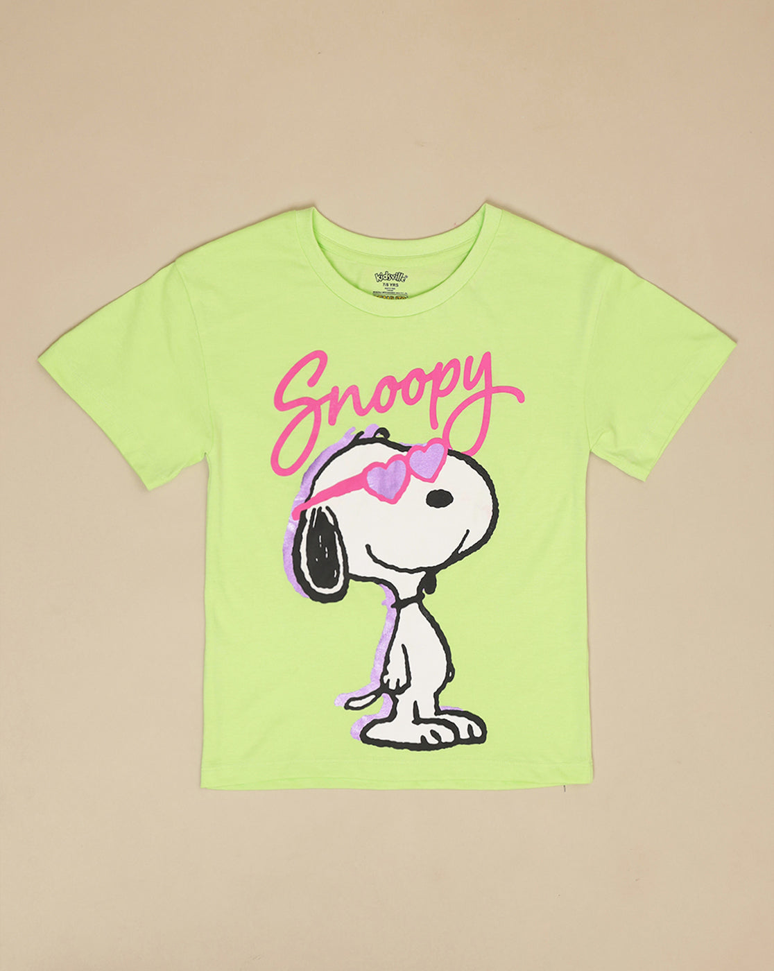 Peanuts Printed Oversized Fit Tshirt For Girls
