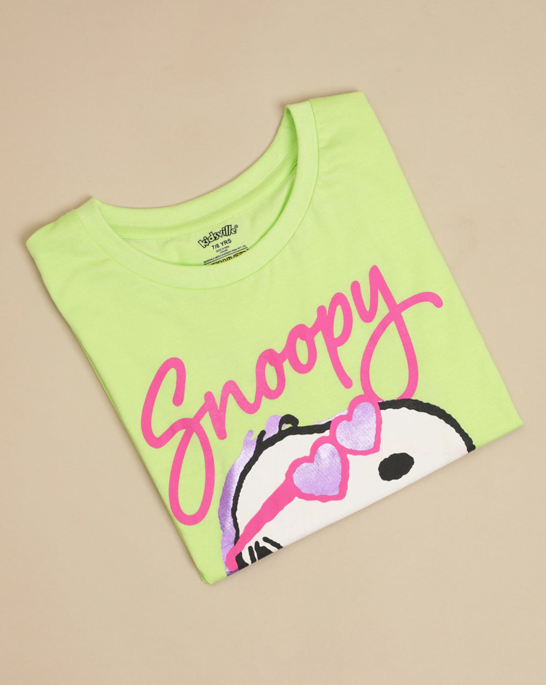 Peanuts Printed Oversized Fit Tshirt For Girls