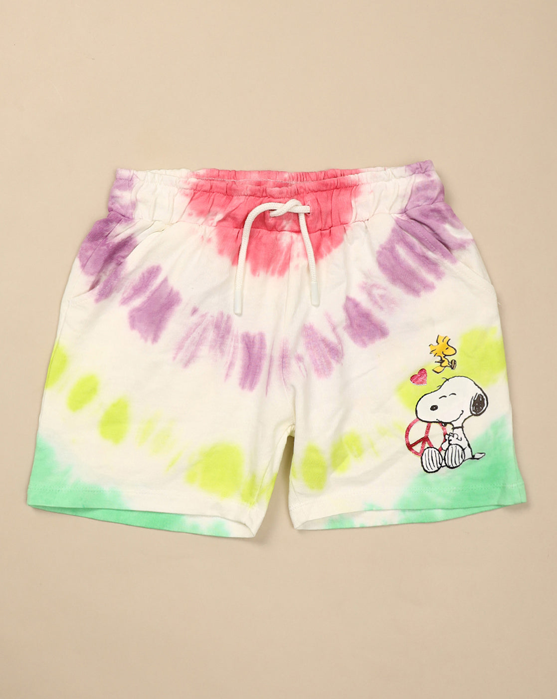 Peanuts Printed Regular Fit Shorts For Girls
