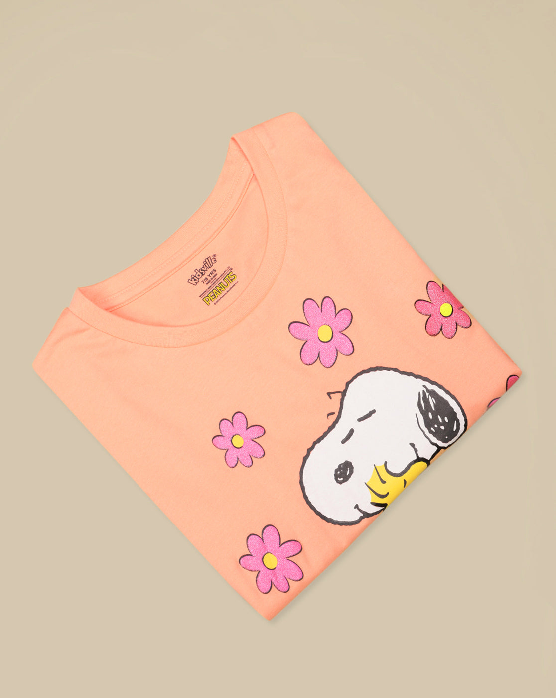 Snoopy Printed Oversized Tshirt For Girls
