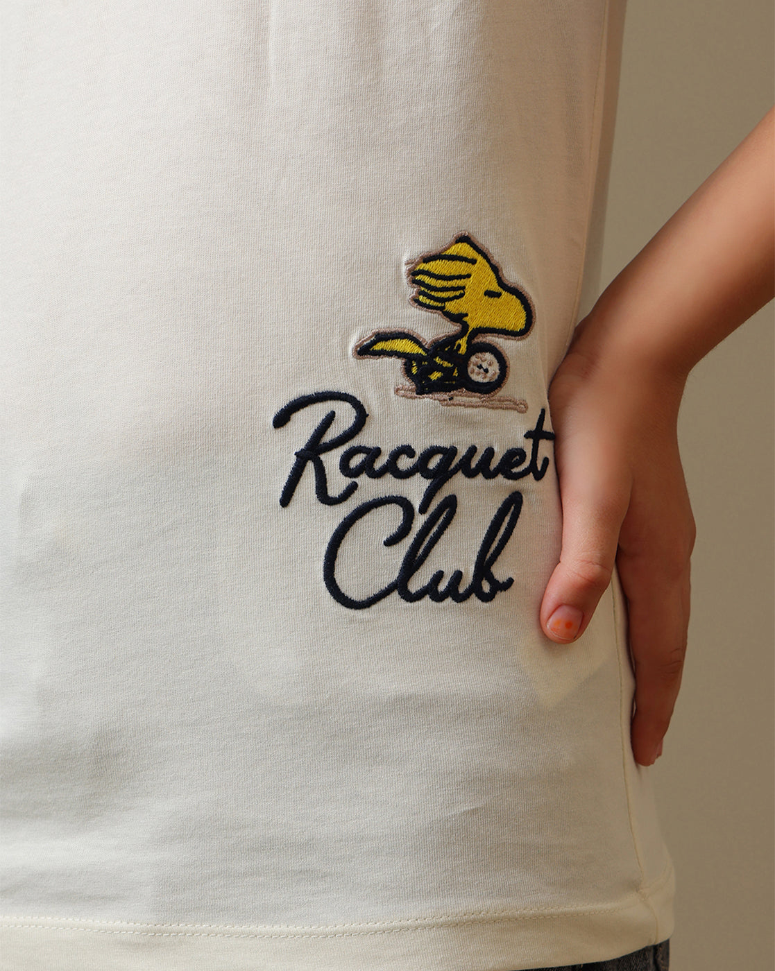 Peanuts Snoopy Embroidered Relaxed Fit T-shirt For Girls