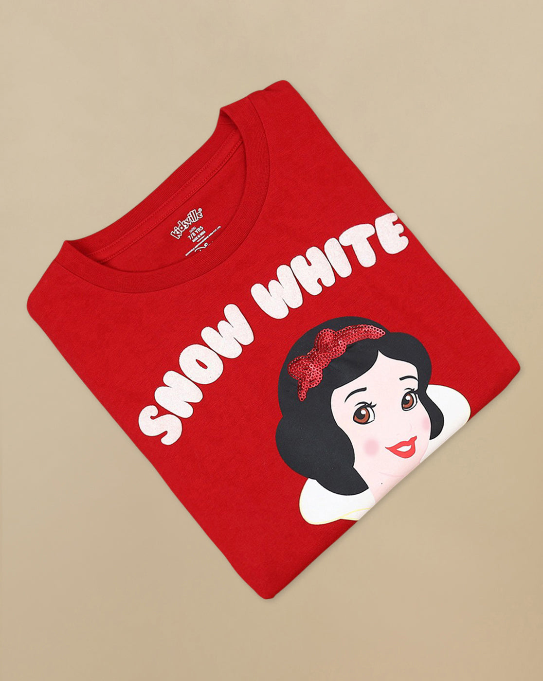 Disney Princess Printed Boxy Fit Tshirt For Girls