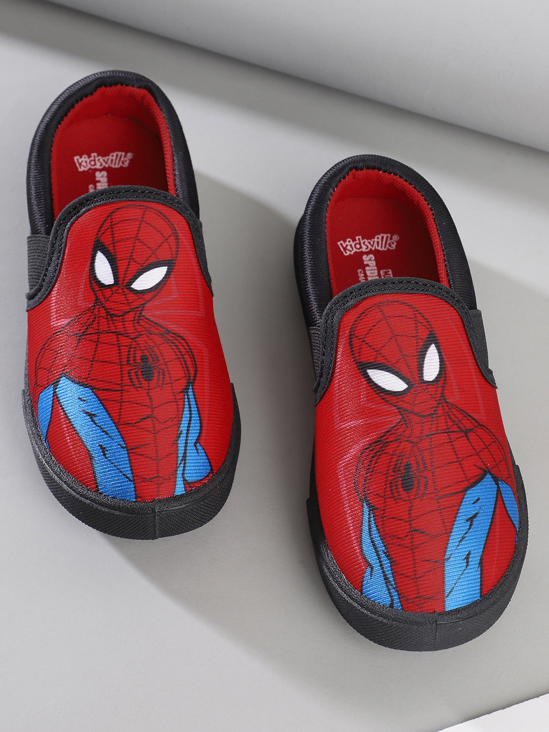 Kids Boys Spiderman Printed Red Canvas