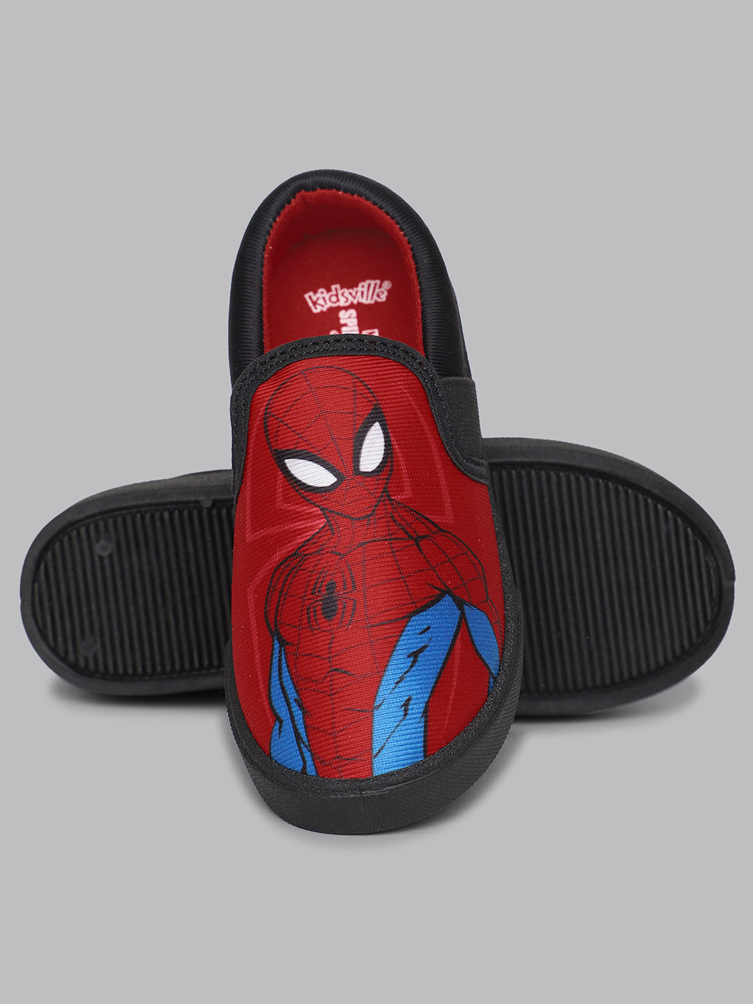 Kids Boys Spiderman Printed Red Canvas