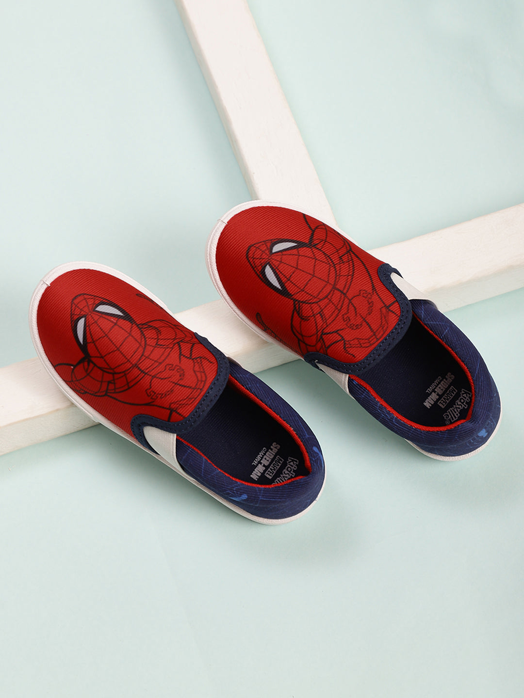 Kids Boys Spiderman Printed Red Canvas