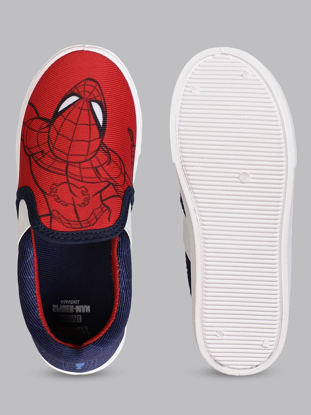 Kids Boys Spiderman Printed Red Canvas