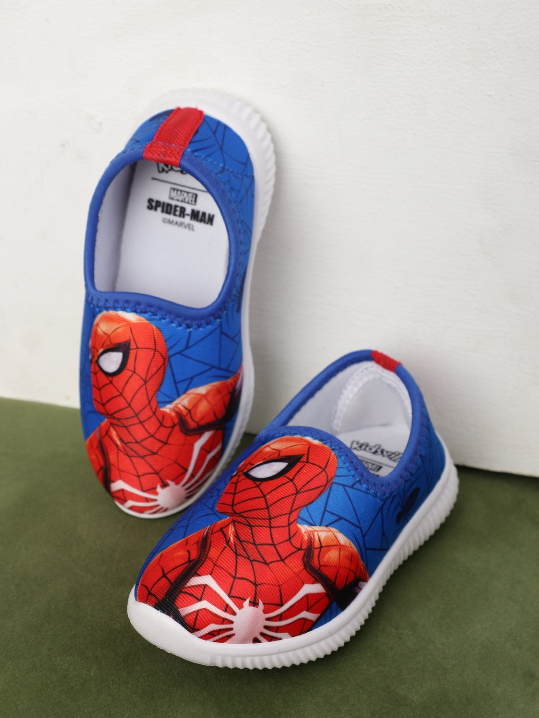 Spiderman Printed Lycra Shoes For Kids Boys