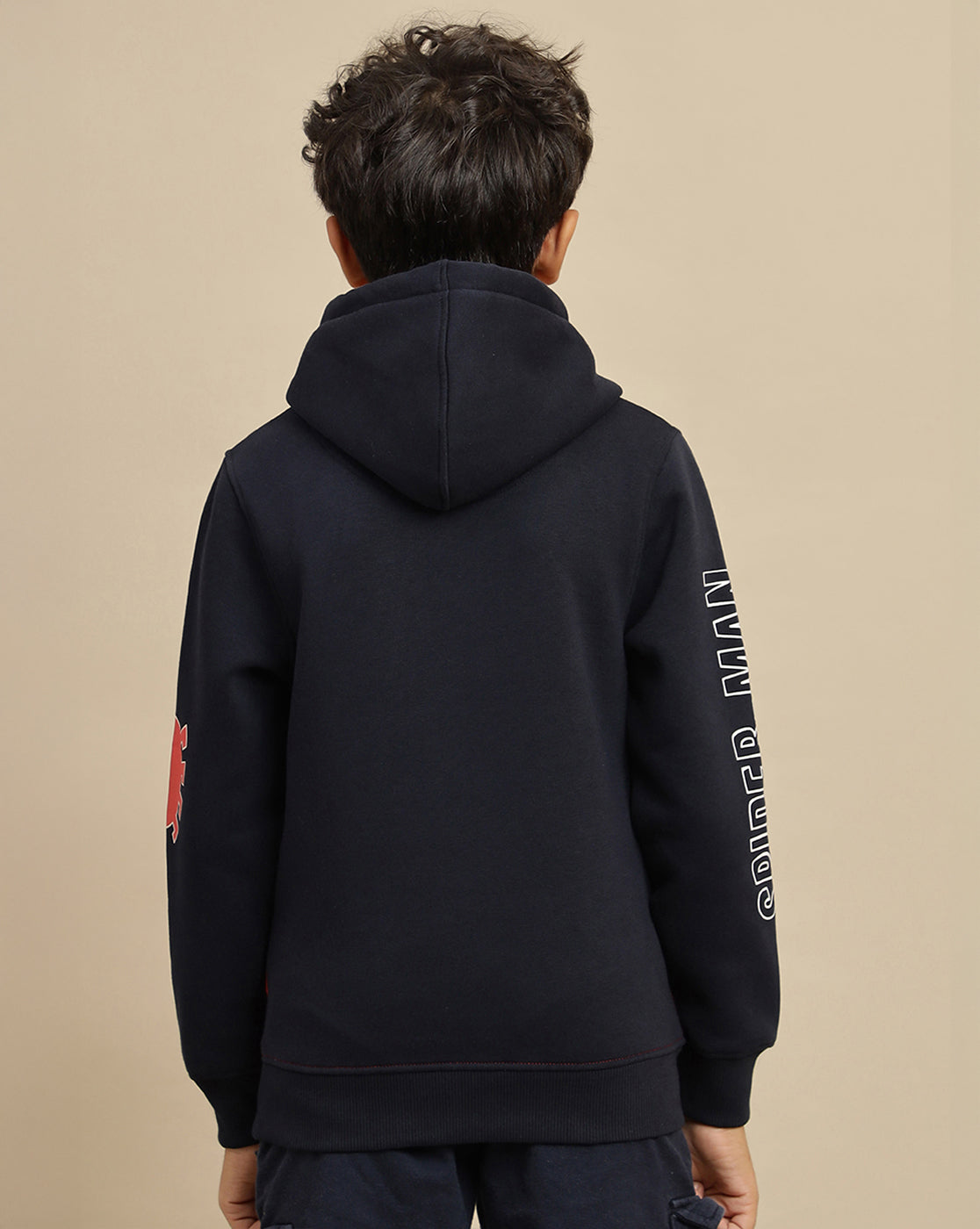 Spiderman Printed Regular Fit Hoodie For Boys