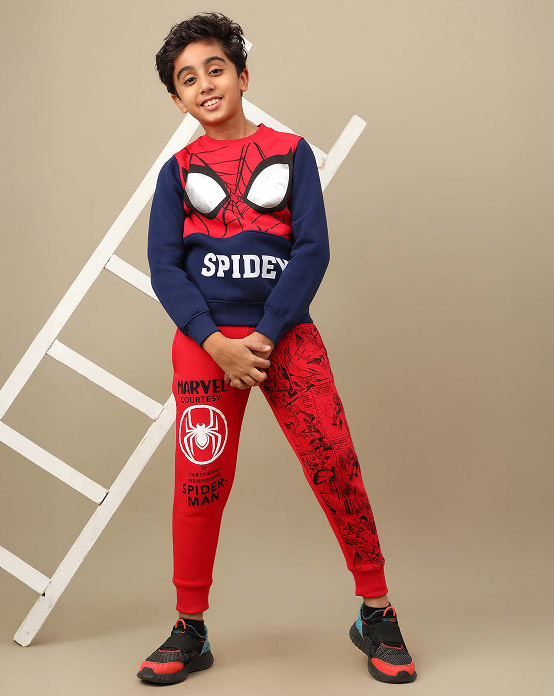 Spiderman Printed Regular Fit Sweatshirt For Boys