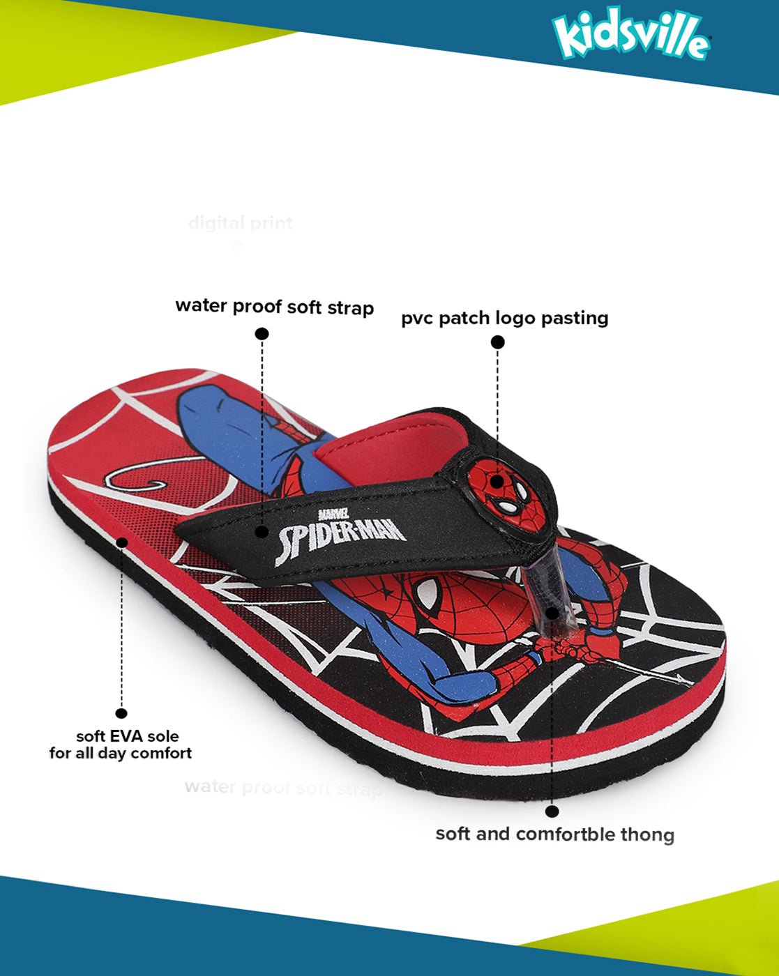 Spiderman Flip-Flops Kids Boys