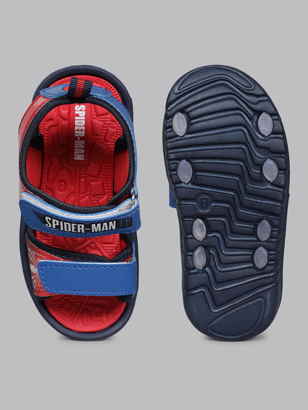 Kids Boys Spiderman Printed Red Sandals