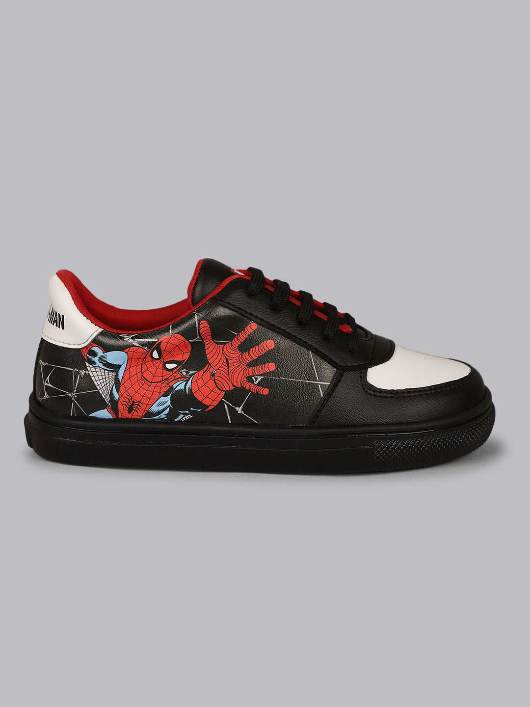 Kids Boys Printed Black Shoes
