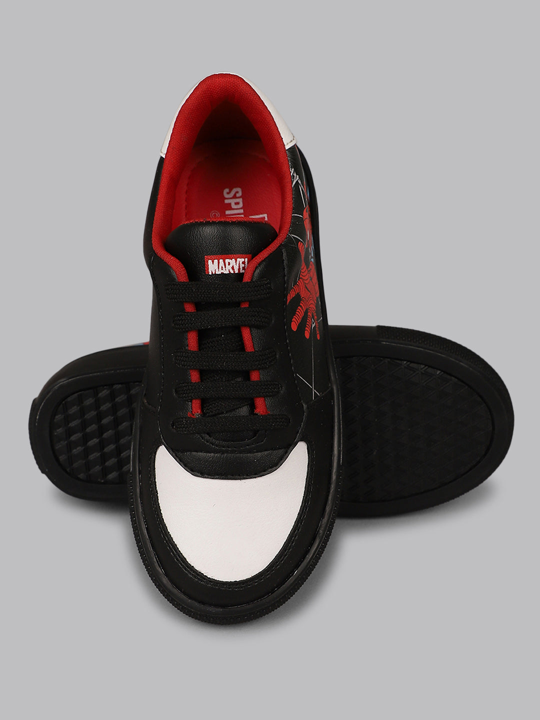 Kids Boys Printed Black Shoes