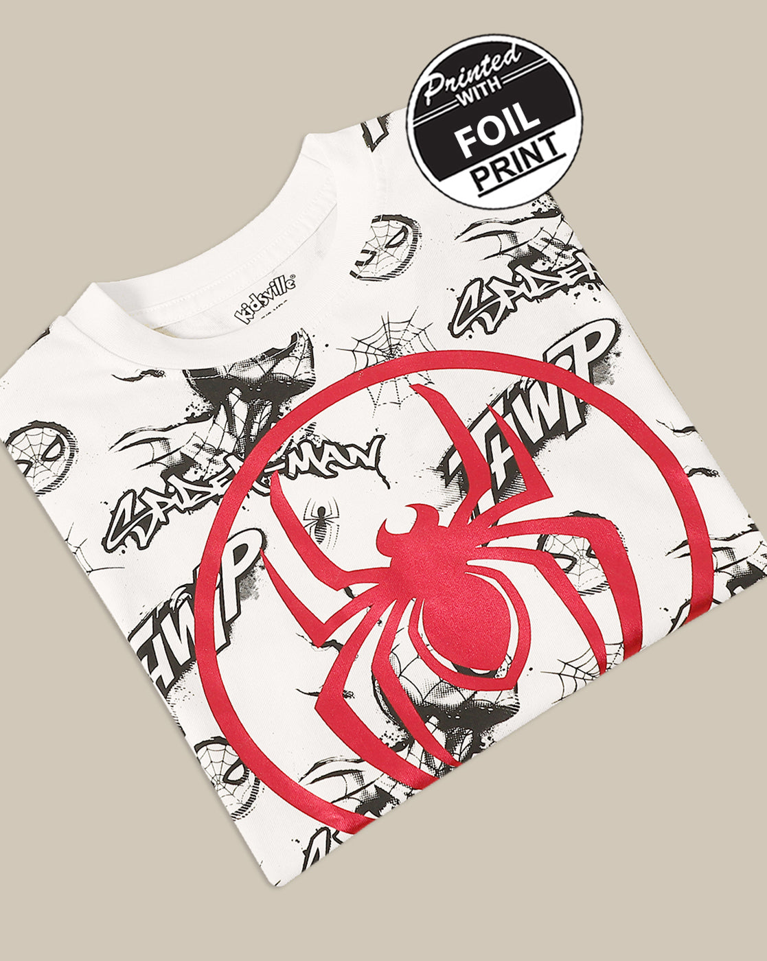 Spiderman Regular Fit Tshirt For Boys