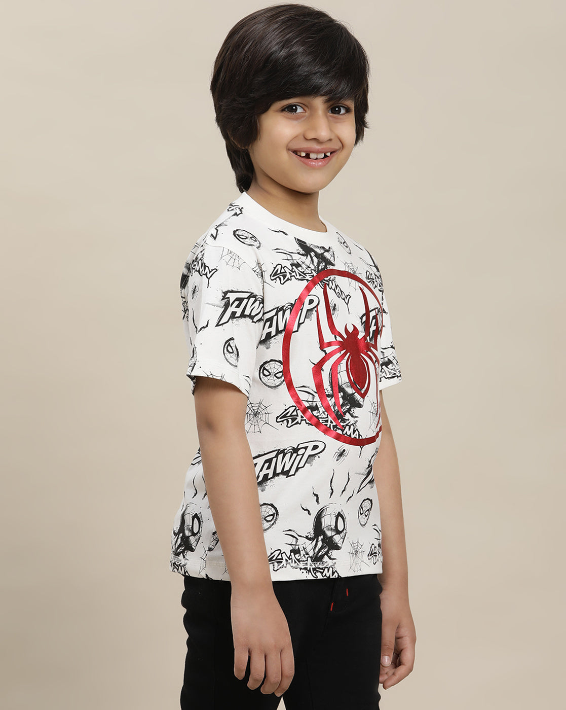 Spiderman Regular Fit Tshirt For Boys