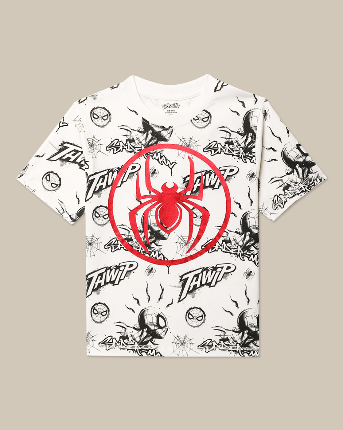 Spiderman Regular Fit Tshirt For Boys