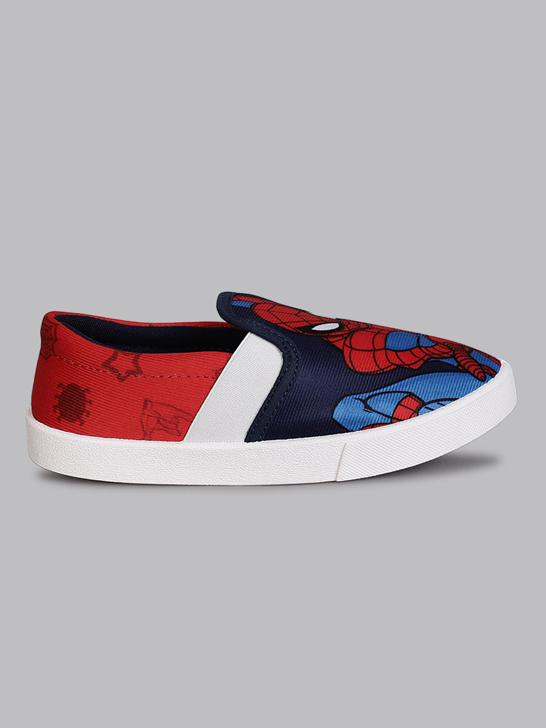 Kids Boys Spiderman Printed Navy Blue Canvas