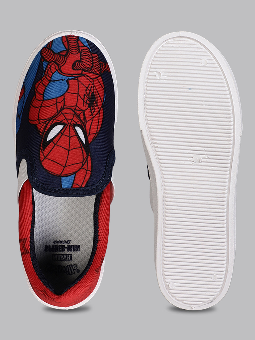 Kids Boys Spiderman Printed Navy Blue Canvas