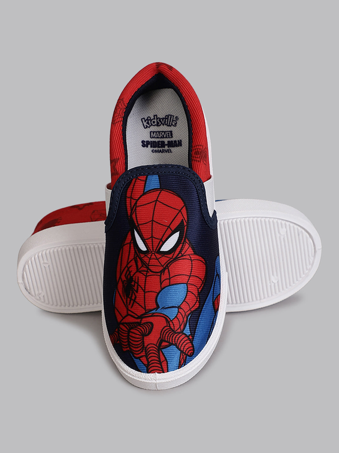 Kids Boys Spiderman Printed Navy Blue Canvas