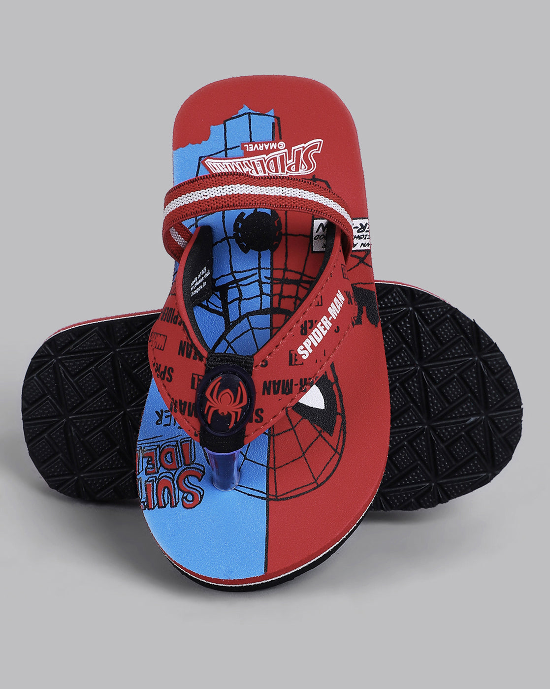 Spiderman Printed Red Flip-Flops For Kids Boys