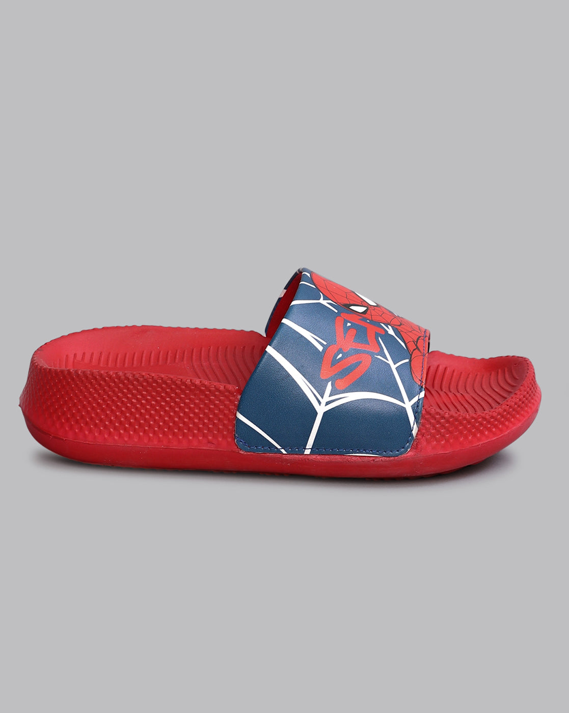 Spiderman Printed Red Sliders for Boys