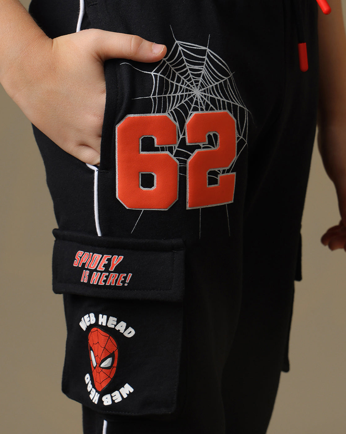 Spider-Man Printed Regular Fit Joggers For Boys