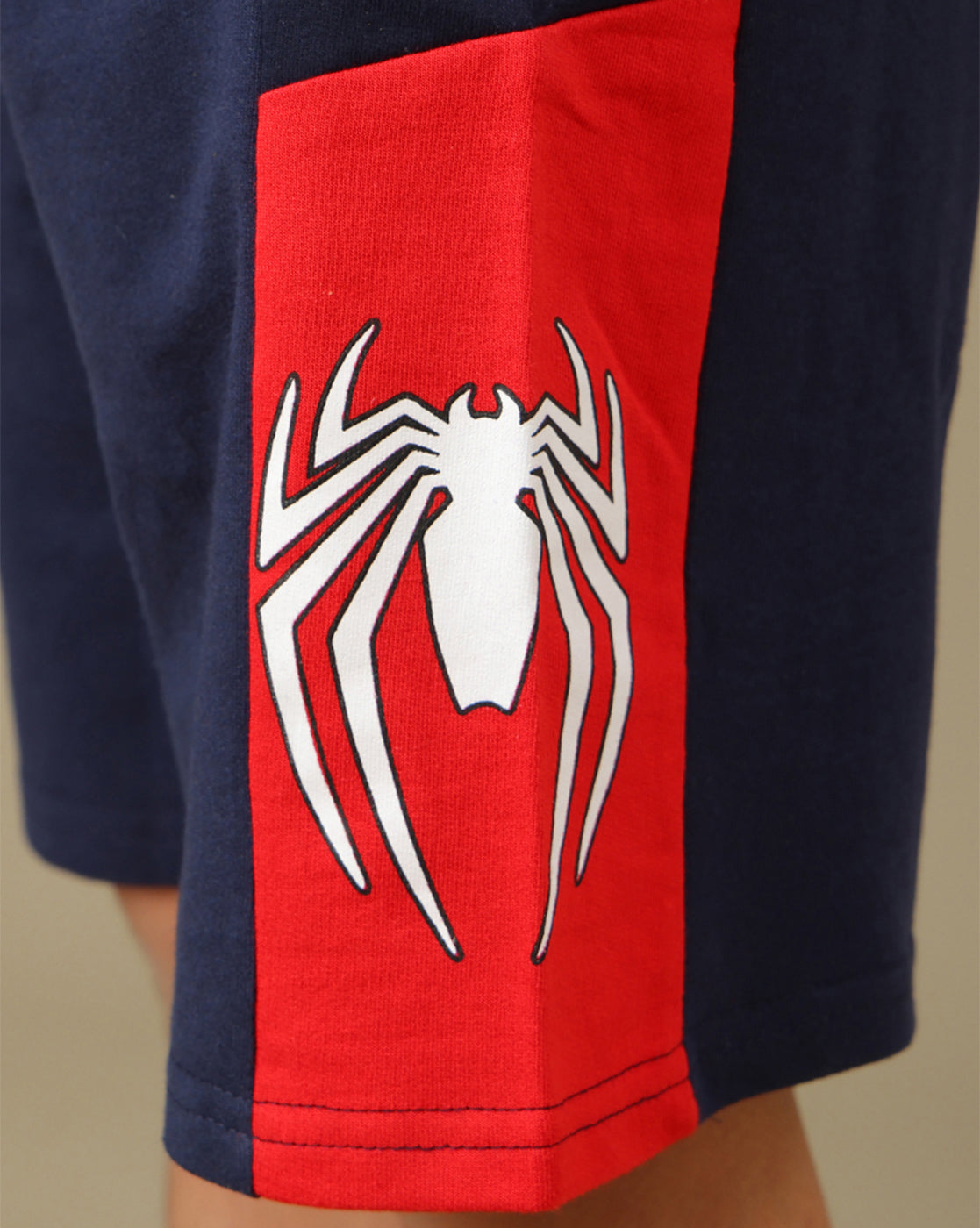 Spiderman Printed Regular Fit Shorts For Boys