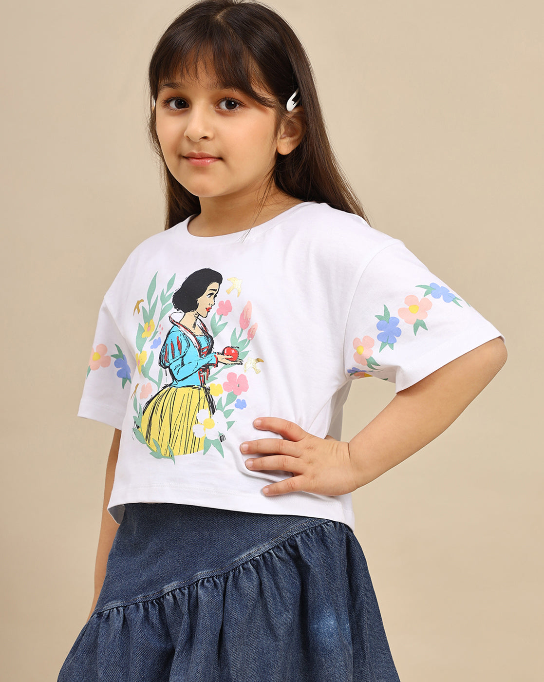 Snow White Boxy Fit Tshirt Girls