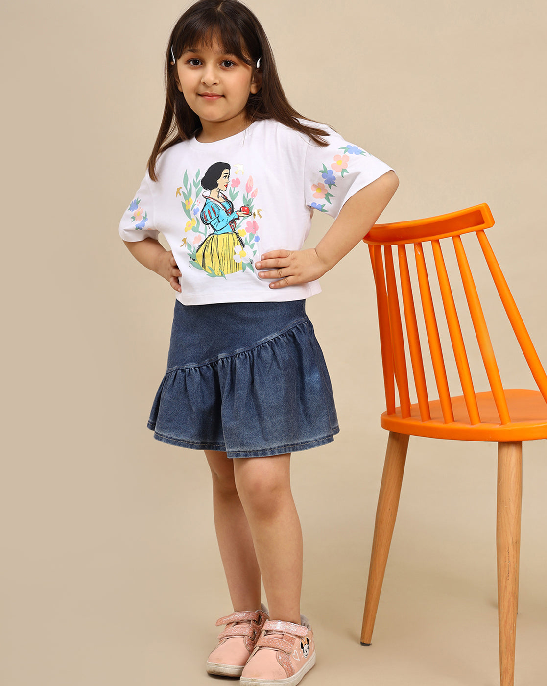 Snow White Boxy Fit Tshirt Girls