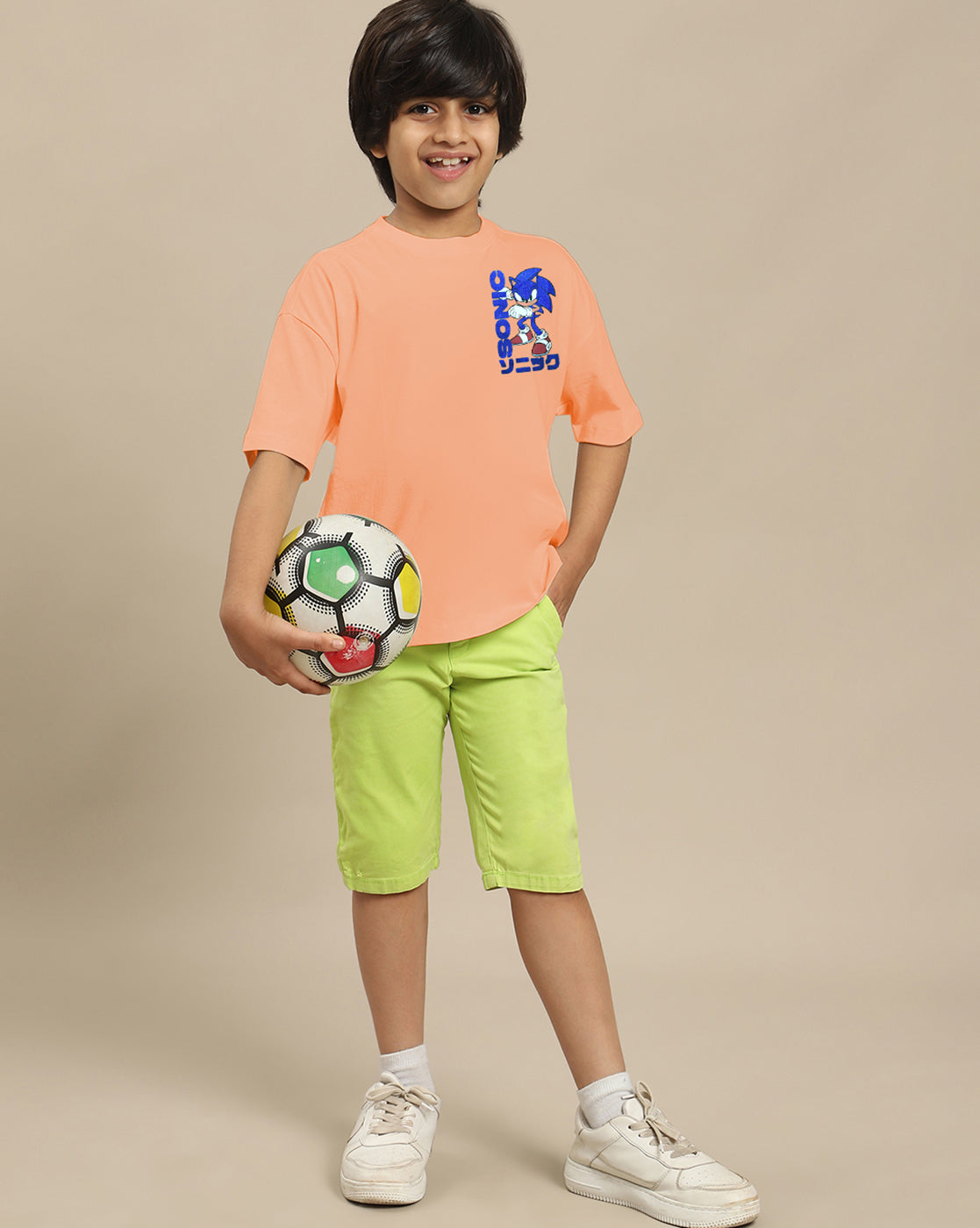Sonic Modern Printed Oversized Tshirt For Boys