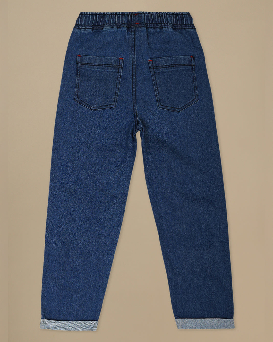 Sonic Modern Printed Regular Fit Denim Jogger For Boys