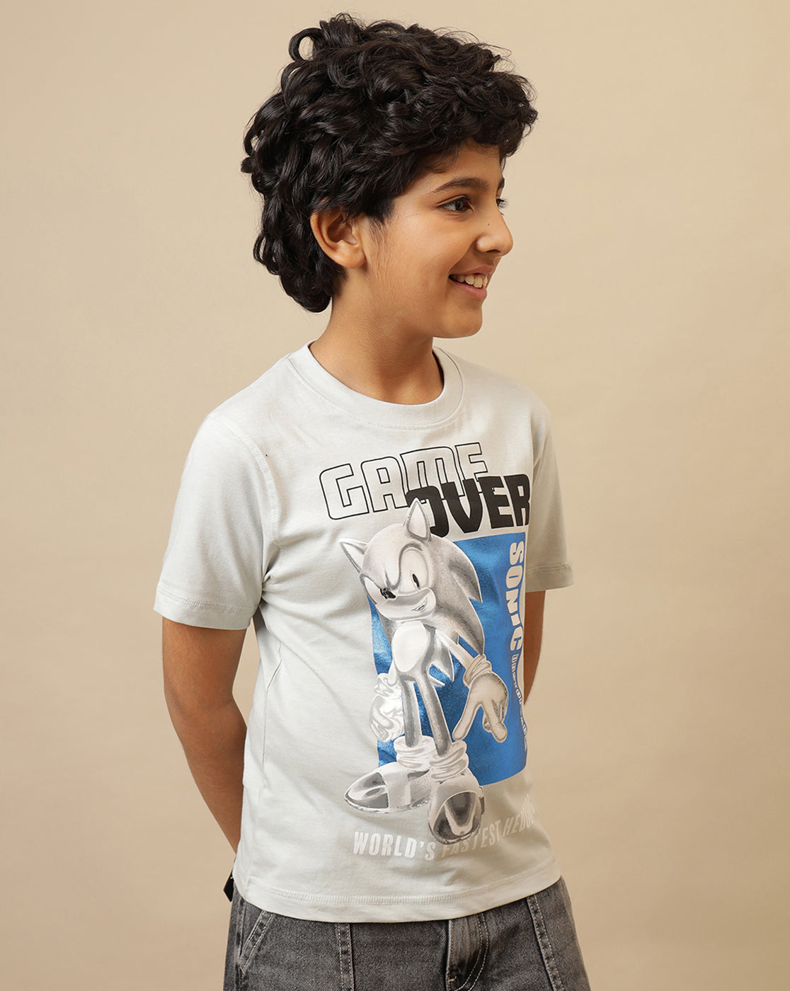 Sonic Printed Regular Fit Tshirt For Boys