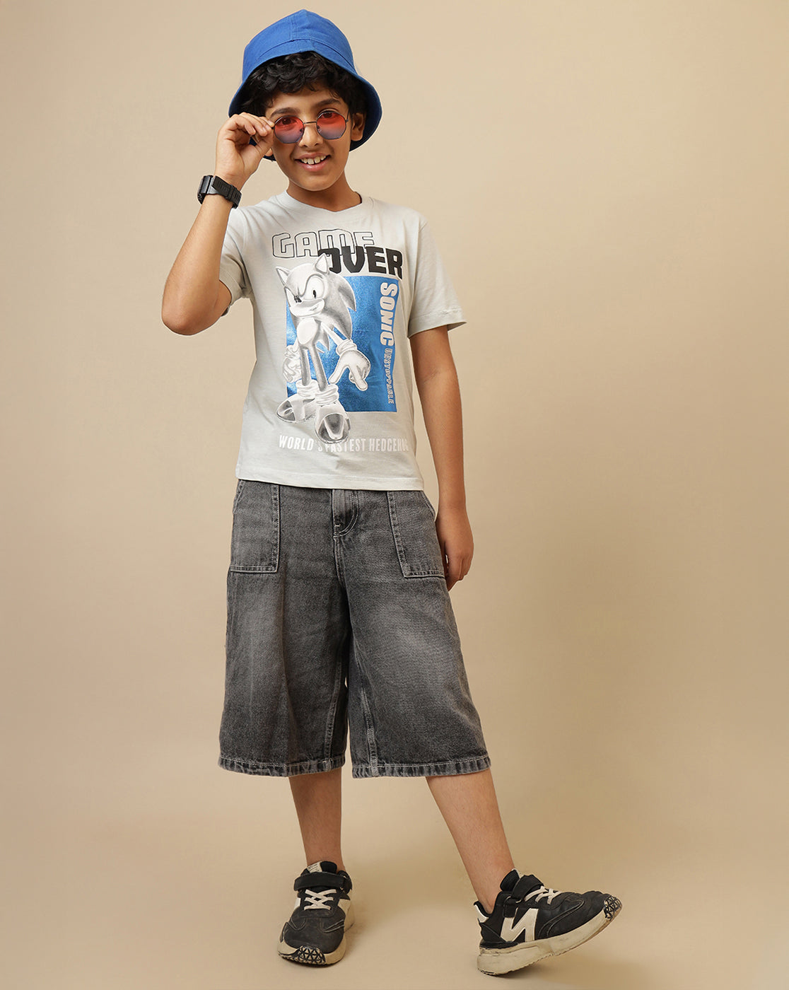 Sonic Printed Regular Fit Tshirt For Boys