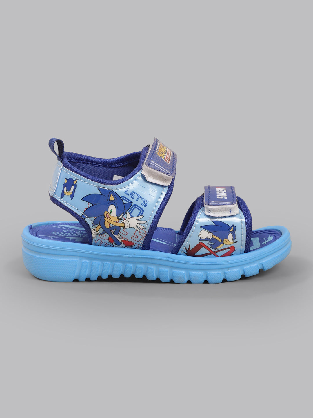 Kids Boys Sonic Modern Printed Blue Sandals