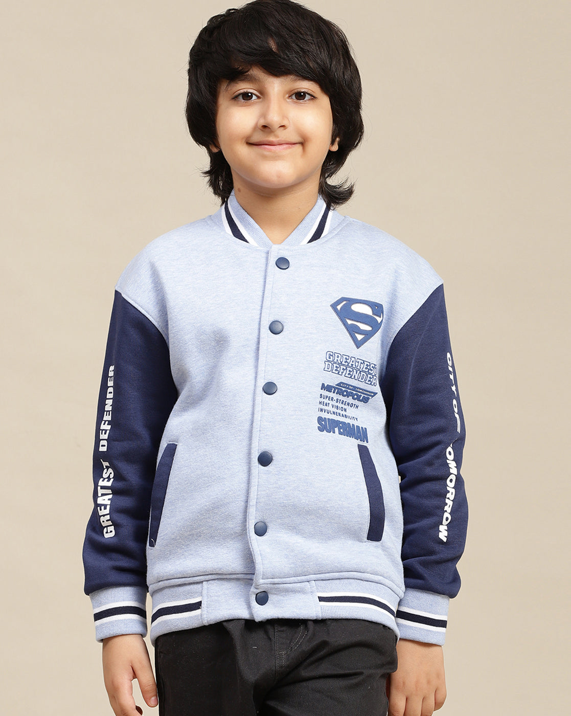 Superman Printed Jacket For Boys